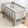 BreathableBaby Breathable Mesh Liner for Full-Size Cribs, Classic 3mm Mesh, White (Size 4FS Covers 3 or 4 Sides)(Ecru)