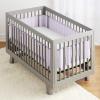 BreathableBaby Breathable Mesh Liner for Full-Size Cribs, Classic 3mm Mesh, White (Size 4FS Covers 3 or 4 Sides)(Lavender)