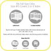 BreathableBaby Breathable Mesh Liner for Full-Size Cribs, Deluxe 4mm Mesh, White Ruffle (Size 4FS Covers 3 or 4 Sides)(Elephants)
