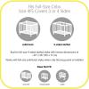 BreathableBaby Breathable Mesh Liner for Full-Size Cribs, Deluxe 4mm Mesh, White Ruffle (Size 4FS Covers 3 or 4 Sides)(Golden Sunrise)