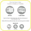 BreathableBaby Breathable Mesh Liner for Full-Size Cribs, Deluxe 4mm Mesh, White Ruffle (Size 4FS Covers 3 or 4 Sides)(White Stars)
