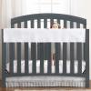 BreathableBaby Breathable Mesh RailGuard Teething Cover — 51” Long Panel (1) — Fits Most Full-Size and Does Not Fit Mini Cribs — Use with Coordinating Short Panels – Gray(Ecru)