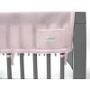 BreathableBaby Breathable Mesh RailGuard Teething Cover — 51” Long Panel (1) — Fits Most Full-Size and Does Not Fit Mini Cribs — Use with Coordinating Short Panels – Gray(Light Pink)