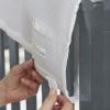 BreathableBaby Breathable Mesh RailGuard Teething Cover — White — 51” Long Panel (1) — Fits Most Full-Size and Does Not Fit Mini Cribs — Use with Coordinating Short Panels for Extra Coverage(Long Side)