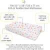 BreathableBaby Cotton Percale Fitted Sheet, for 52″ x 28″/132 x 71 cm Crib & Toddler Bed Mattress, Safari (2-Pack)(Flutter)