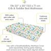 BreathableBaby Cotton Percale Fitted Sheet, for 52″ x 28″/132 x 71 cm Crib & Toddler Bed Mattress, Safari (2-Pack)(Roar)