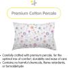 BreathableBaby Cotton Percale Pillowcase, for 13″ x 18″/33 x 46 cm Toddler Pillow, Roar (2-Pack)(Blooms)