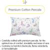 BreathableBaby Cotton Percale Pillowcase, for 13″ x 18″/33 x 46 cm Toddler Pillow, Roar (2-Pack)(Bunnies)