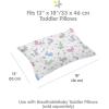 BreathableBaby Cotton Percale Pillowcase, for 13″ x 18″/33 x 46 cm Toddler Pillow, Roar (2-Pack)(Bunnies)