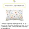 BreathableBaby Cotton Percale Pillowcase, for 13″ x 18″/33 x 46 cm Toddler Pillow, Roar (2-Pack)(Farm)