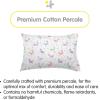 BreathableBaby Cotton Percale Pillowcase, for 13″ x 18″/33 x 46 cm Toddler Pillow, Roar (2-Pack)(Prance)