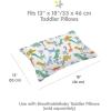 BreathableBaby Cotton Percale Pillowcase, for 13″ x 18″/33 x 46 cm Toddler Pillow, Roar (2-Pack)(Roar)