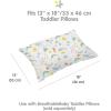 BreathableBaby Cotton Percale Pillowcase, for 13″ x 18″/33 x 46 cm Toddler Pillow, Roar (2-Pack)(Sea Life)