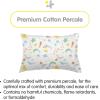 BreathableBaby Cotton Percale Pillowcase, for 13″ x 18″/33 x 46 cm Toddler Pillow, Roar (2-Pack)(Sea Life)