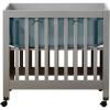 Breathable™ Mesh Liner for Mini Cribs, Deluxe 4mm Mesh, Shell Pink (Size 4M Covers 4 Sides, Mini Cribs Only)(Blue Haze)