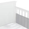 BreathableBaby Breathable Mesh Liner for Full-Size Cribs, Classic 3mm Mesh, Gray (Size 2FS Covers 2 Sides)(Gray)