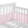 BreathableBaby Breathable Mesh Liner for Full-Size Cribs, Classic 3mm Mesh, Navy (Size 4FS Covers 3 or 4 Sides)(Light Pink)