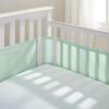 BreathableBaby Breathable Mesh Liner for Full-Size Cribs, Classic 3mm Mesh, Navy (Size 4FS Covers 3 or 4 Sides)(Mint Green)