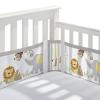 BreathableBaby Breathable Mesh Liner for Full-Size Cribs, Classic 3mm Mesh, Navy (Size 4FS Covers 3 or 4 Sides)(Safari Fun Too)