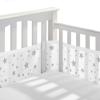 BreathableBaby Breathable Mesh Liner for Full-Size Cribs, Classic 3mm Mesh, Navy (Size 4FS Covers 3 or 4 Sides)(Starlight)