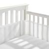BreathableBaby Breathable Mesh Liner for Full-Size Cribs, Classic 3mm Mesh, Navy (Size 4FS Covers 3 or 4 Sides)(White)
