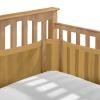 BreathableBaby Breathable Mesh Liner for Full-Size Cribs, Deluxe 4mm Mesh, White Ruffle (Size 4FS Covers 3 or 4 Sides)(Golden Sunrise)