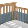 BreathableBaby Breathable Mesh Liner for Full-Size Cribs, Sheer Deluxe 5mm Mesh, Clouds (Size 4FS Covers 3 or 4 Sides)(Blue Haze)
