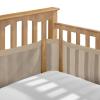 BreathableBaby Breathable Mesh Liner for Full-Size Cribs, Sheer Deluxe 5mm Mesh, Clouds (Size 4FS Covers 3 or 4 Sides)(Sand Beach)