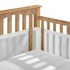 BreathableBaby Breathable Mesh Liner for Full-Size Cribs, Sheer Deluxe 5mm Mesh, Clouds (Size 4FS Covers 3 or 4 Sides)(White Mist)
