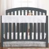 BreathableBaby Breathable Mesh RailGuard Teething Cover — White — 51” Long Panel (1) — Fits Most Full-Size and Does Not Fit Mini Cribs — Use with Coordinating Short Panels for Extra Coverage(Long Side)