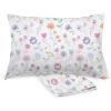 BreathableBaby Cotton Percale Pillowcase, for 13″ x 18″/33 x 46 cm Toddler Pillow, Roar (2-Pack)(Blooms)