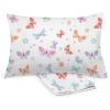 BreathableBaby Cotton Percale Pillowcase, for 13″ x 18″/33 x 46 cm Toddler Pillow, Roar (2-Pack)(Flutter)