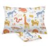 BreathableBaby Cotton Percale Pillowcase, for 13″ x 18″/33 x 46 cm Toddler Pillow, Roar (2-Pack)(Safari)