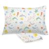 BreathableBaby Cotton Percale Pillowcase, for 13″ x 18″/33 x 46 cm Toddler Pillow, Roar (2-Pack)(Sea Life)