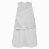 HALO Micro-Fleece Sleepsack Swaddle, 3-Way Adjustable Swaddle Blanket for Newborn and Infants, TOG 3.0 for Cold Climates, Hip Healthy, Baby Blue, Newborn, 0-3 Months(Gray)