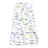HALO Micro-Fleece Sleepsack Swaddle, 3-Way Adjustable Swaddle Blanket for Newborn and Infants, TOG 3.0 for Cold Climates, Hip Healthy, Baby Blue, Newborn, 0-3 Months(Dinos)