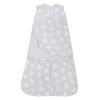 HALO Micro-Fleece Sleepsack Swaddle, 3-Way Adjustable Swaddle Blanket for Newborn and Infants, TOG 3.0 for Cold Climates, Hip Healthy, Baby Blue, Newborn, 0-3 Months(Grey Stars)