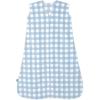 HALO Micro-Fleece Wearable Blanket, Swaddle Transition Sleeping Bag, TOG 1.0(Gingham Blue)