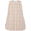 HALO Micro-Fleece Wearable Blanket, Swaddle Transition Sleeping Bag, TOG 1.0(Gingham Tan)
