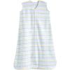 HALO Micro-Fleece Wearable Blanket, Swaddle Transition Sleeping Bag, TOG 1.0(Multi Stripe Blue)
