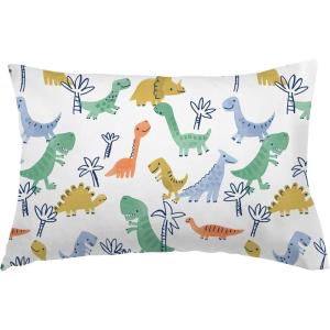 BreathableBaby Cotton Percale Pillowcase, for 13″ x 18″/33 x 46 cm Toddler Pillow, Roar (2-Pack)(Roar)