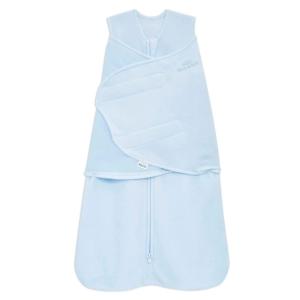 HALO Micro-Fleece Sleepsack Swaddle, 3-Way Adjustable Swaddle Blanket for Newborn and Infants, TOG 3.0 for Cold Climates, Hip Healthy, Baby Blue, Newborn, 0-3 Months(Baby Blue)