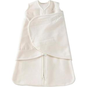 HALO Micro-Fleece Sleepsack Swaddle, 3-Way Adjustable Swaddle Blanket for Newborn and Infants, TOG 3.0 for Cold Climates, Hip Healthy, Baby Blue, Newborn, 0-3 Months(Cream)