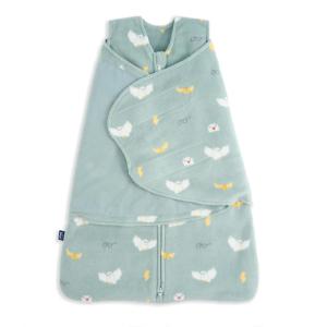 HALO Micro-Fleece Sleepsack Swaddle, 3-Way Adjustable Swaddle Blanket for Newborn and Infants, TOG 3.0 for Cold Climates, Hip Healthy, Baby Blue, Newborn, 0-3 Months(Harry Potter Hedwig)