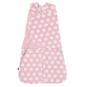 HALO Micro-Fleece Sleepsack Swaddle, 3-Way Adjustable Swaddle Blanket for Newborn and Infants, TOG 3.0 for Cold Climates, Hip Healthy, Baby Blue, Newborn, 0-3 Months(Daisy)