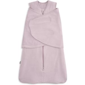 HALO SleepSack SuperSoft Swaddle, Cozy Bamboo Viscose, 3-Way Adjustable Swaddle, 2 Way Zipper, 2 TOG(Mauve)