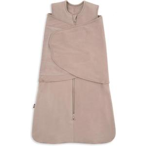 HALO SleepSack SuperSoft Swaddle, Cozy Bamboo Viscose, 3-Way Adjustable Swaddle, 2 Way Zipper, 2 TOG(Mocha)