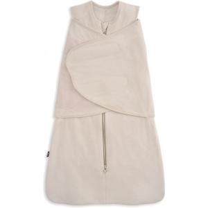 HALO SleepSack SuperSoft Swaddle, Cozy Bamboo Viscose, 3-Way Adjustable Swaddle, 2 Way Zipper, 2 TOG(Oat)
