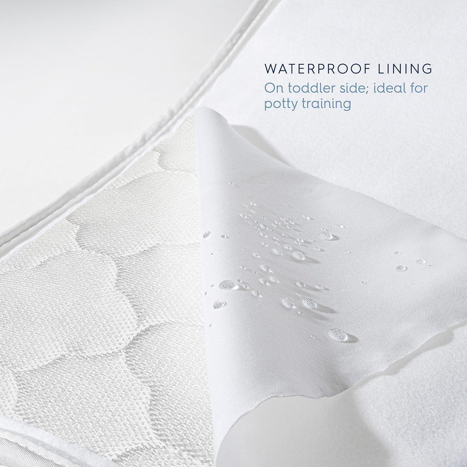 imageHALO DreamWeave Crib amp Toddler Mattress  100 Breathable Mattress and Core Dual Sided 2Stage Design Machine Washable Cover Hypoallergenic Open Strand Polymer Core Greenguard CertDreamweave Mattress