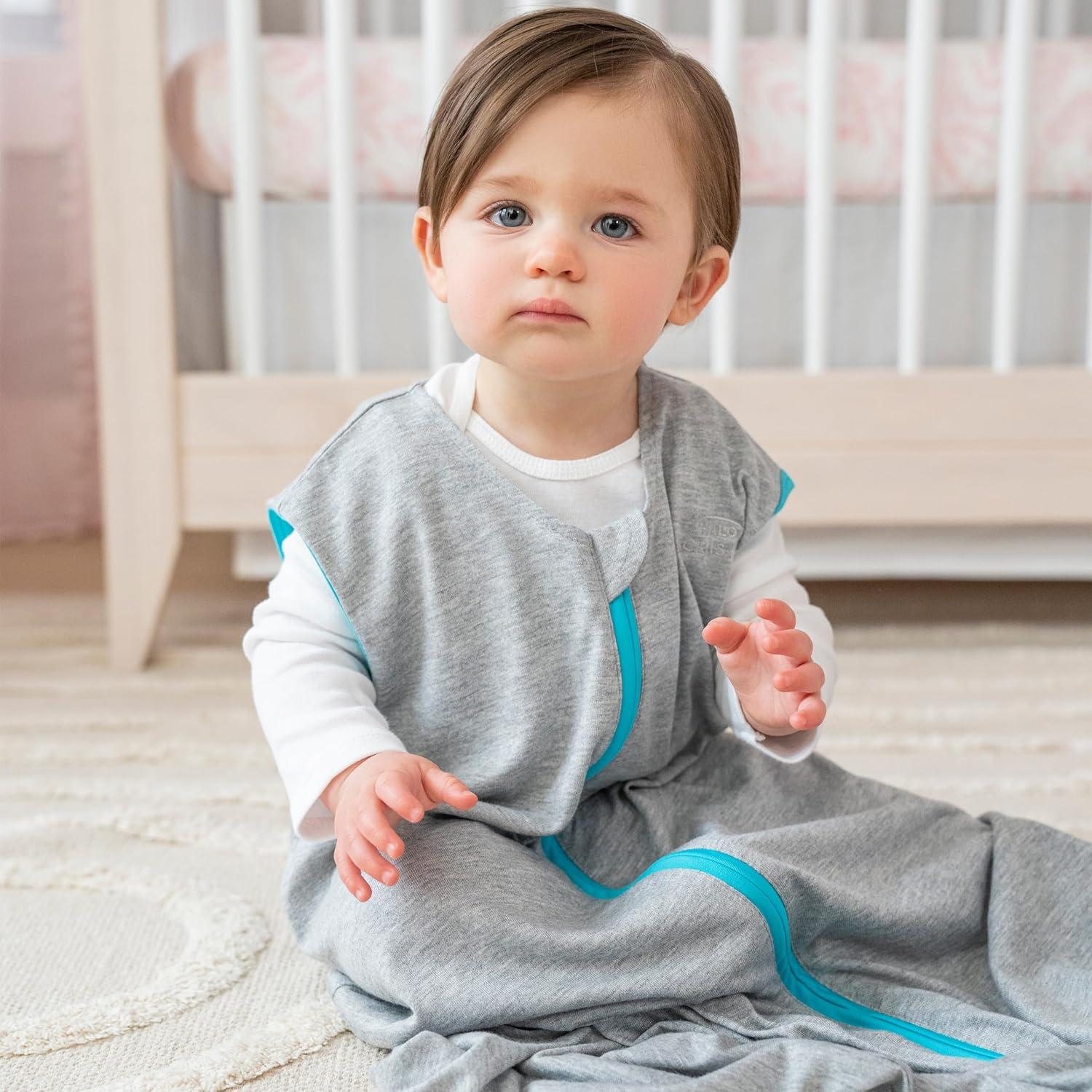 imageHALO Sleepsack Ideal Temp Baby Wearable Blanket TOG 10 NavyOrange SmallHeather Grey